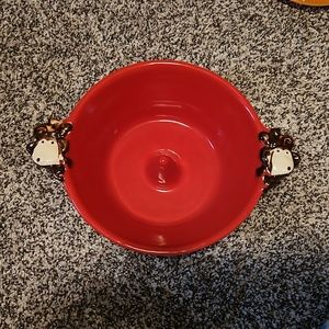 LTD Commodities LLC Pottery Red  Bundt Cake Pan  Bake Ware Monkey Bread